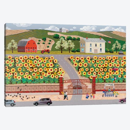 Sunflower Farm Canvas Print #JPH35} by Julie Pace Hoff Canvas Print