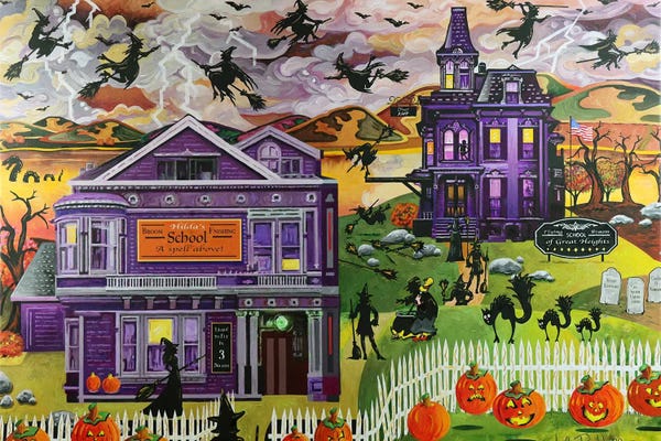 Julie Pace Hoff: Halloween Witches Flight School by Julie Pace Hoff