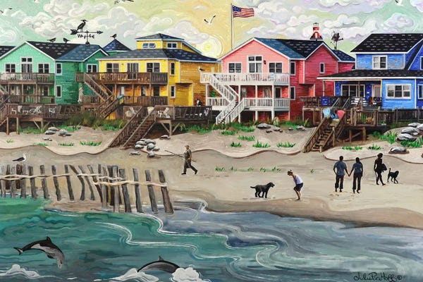 Large Coastal Art - Canvas Prints: Southern Summer by Julie Pace Hoff