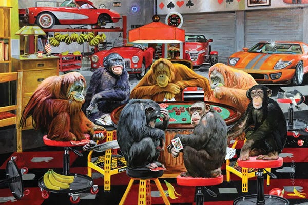 Gambling: Monkeys Play Poker by Julie Pace Hoff