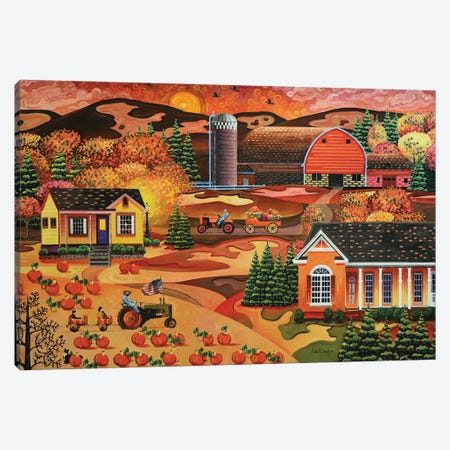 Autumn American Farm Canvas Print #JPH49} by Julie Pace Hoff Art Print