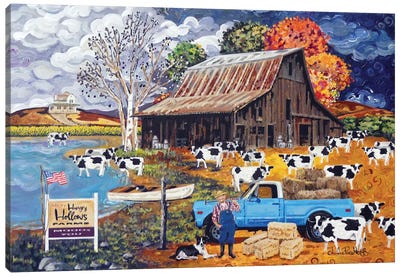 Papa Jr's Barn Canvas Art Print - Julie Pace Hoff