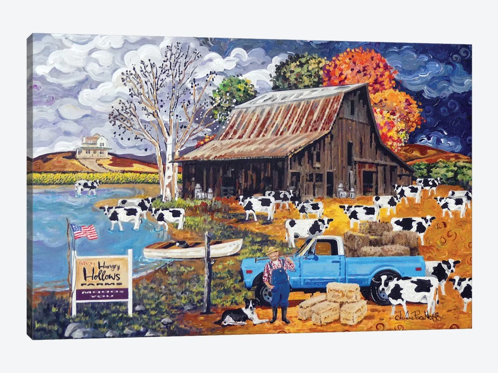 Papa Jr's Barn by Julie Pace Hoff 1-piece Canvas Art Print