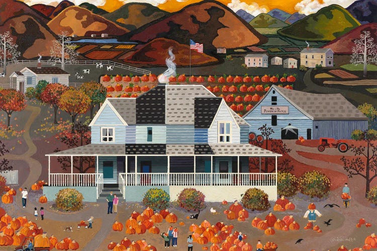 American Pumpkin Patch by Julie Pace Hoff wall art