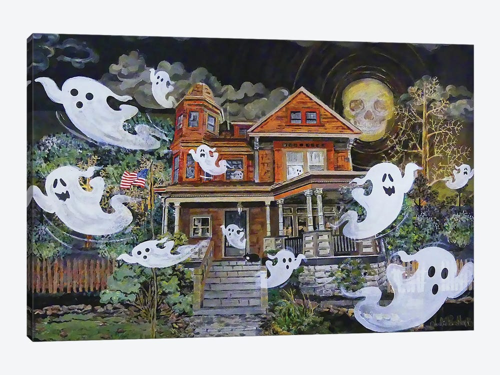 Halloween Ghostly Night by Julie Pace Hoff 1-piece Canvas Art
