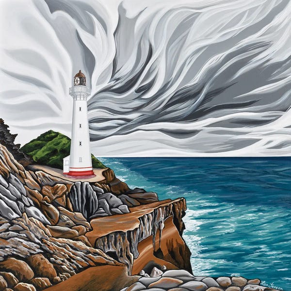 I Can't Believe It's Not Digital: The Guiding Light Over Stormy Waters by Lisa Jepson