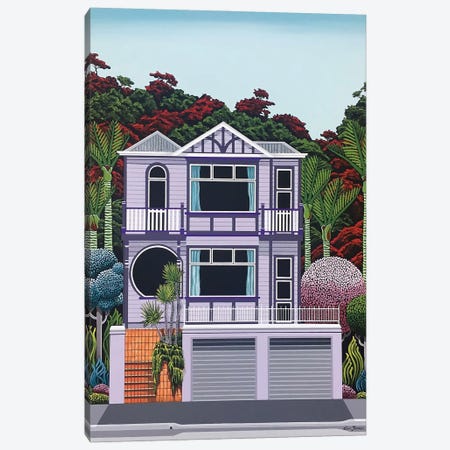 Purple House On The Bay Canvas Print #JPN21} by Lisa Jepson Canvas Print