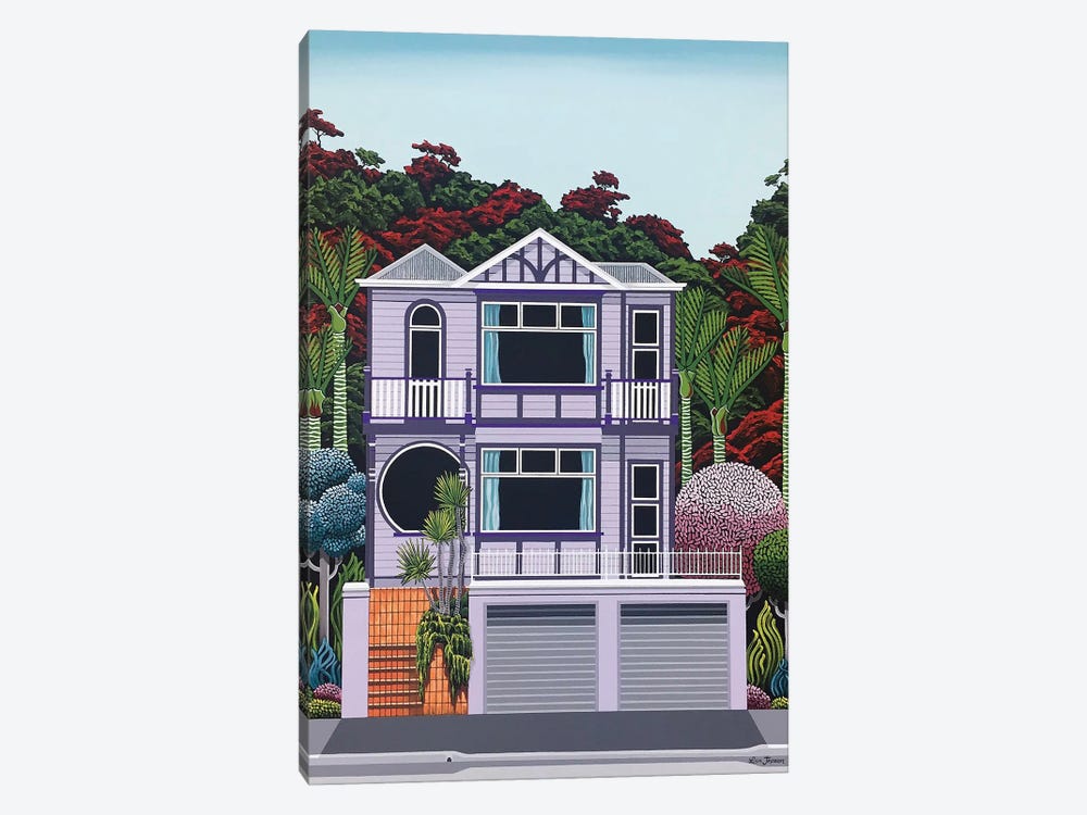 Purple House On The Bay by Lisa Jepson 1-piece Canvas Print