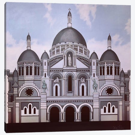 Sacre-Coeur Basilica Canvas Print #JPN23} by Lisa Jepson Art Print