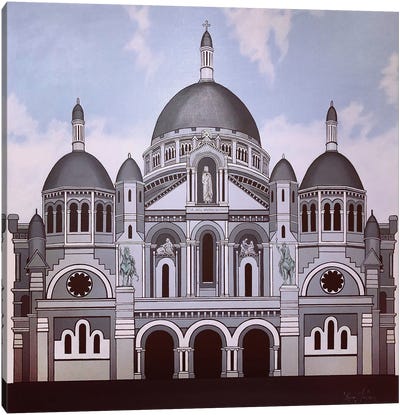 Sacre-Coeur Basilica Canvas Art Print - Artful Architecture