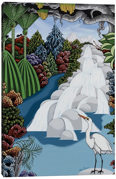 Nature's Wonder Canvas Art Print - Egret Art