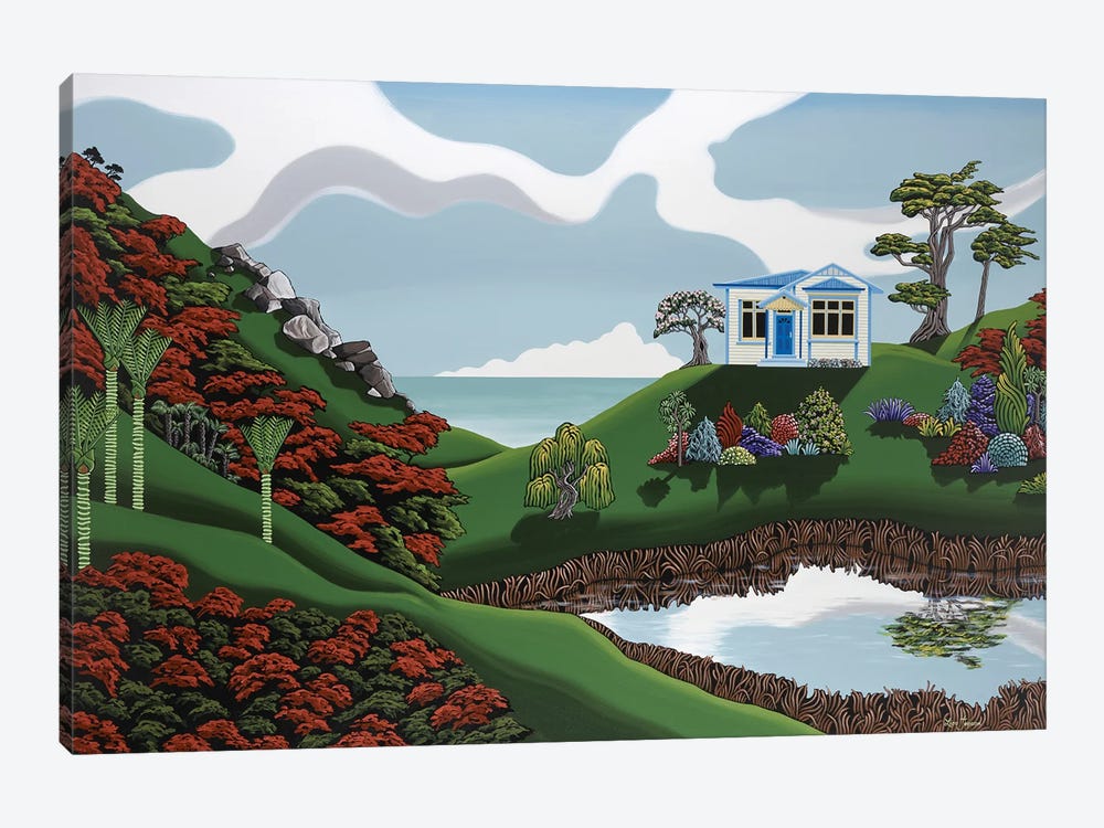 Little House On The Hill by Lisa Jepson 1-piece Canvas Artwork