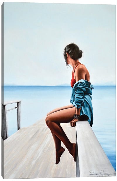 Distance Shores Canvas Art Print - Women's Swimsuit & Bikini Art
