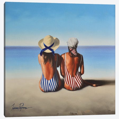 The Beach Canvas Print #JPO112} by Johnny Popkess Canvas Art Print
