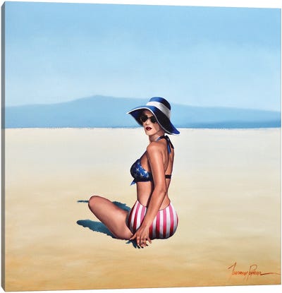 A Quiet Memorial Day Canvas Art Print - Women's Swimsuit & Bikini Art