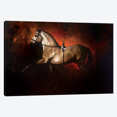 Dressage, A Horses View Canvas Print #JPO13} by Johnny Popkess Canvas Print