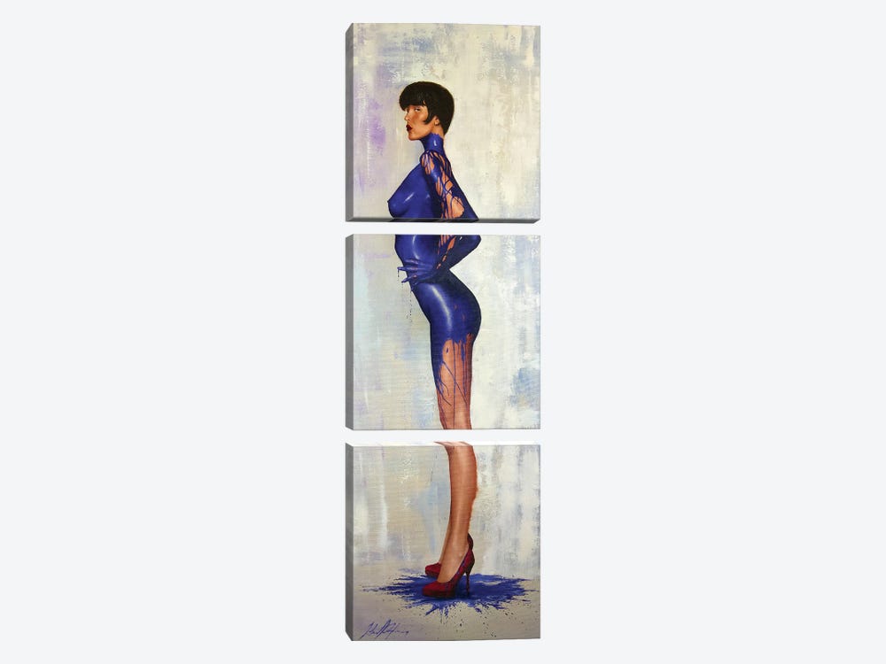 Dressed In Blue by Johnny Popkess 3-piece Canvas Wall Art