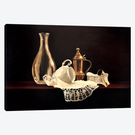 Glass, Brass And Porcelain Canvas Print #JPO20} by Johnny Popkess Canvas Artwork