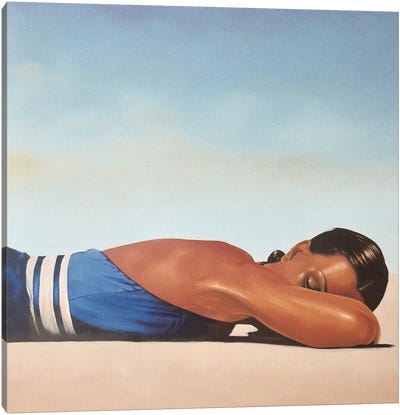 Sunbather Canvas Art Print - Johnny Popkess