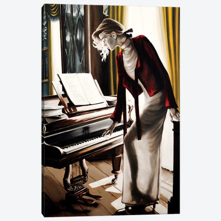 The Pianist Canvas Print #JPO57} by Johnny Popkess Canvas Wall Art