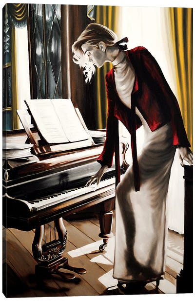 The Pianist Canvas Art Print - Johnny Popkess