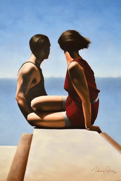 Deauville by Johnny Popkess framed canvas print