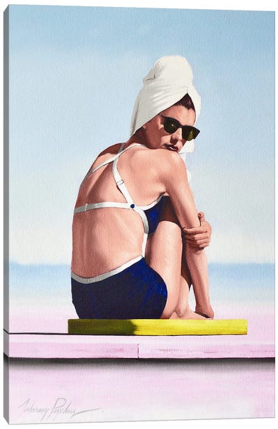 Drip Drying Canvas Art Print - Women's Swimsuit & Bikini Art