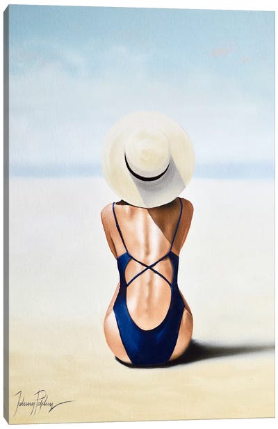 First Day of Summer Canvas Art Print - Women's Swimsuit & Bikini Art