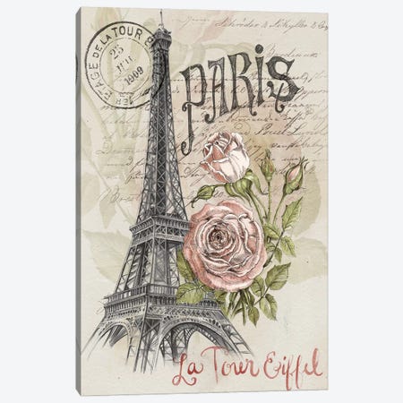 Paris Sketchbook I Canvas Print #JPP11} by Jennifer Paxton Parker Canvas Wall Art