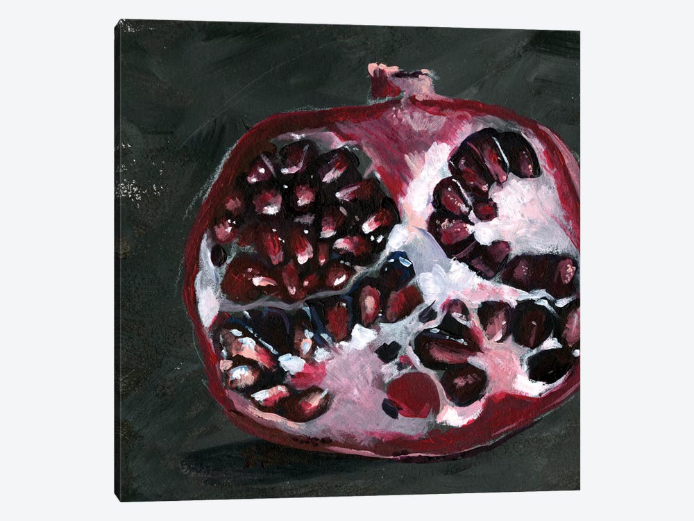Pomegranate Study on Black I by Jennifer Paxton Parker 1-piece Canvas Art Print