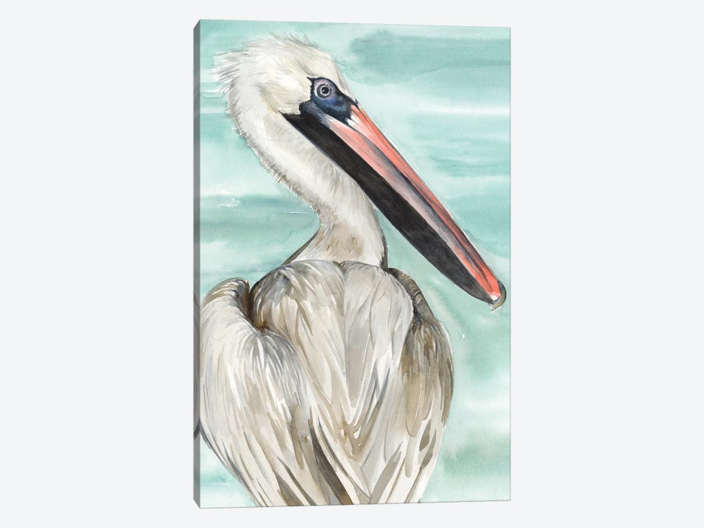 Turquoise Pelican I by Jennifer Paxton Parker 1-piece Canvas Wall Art