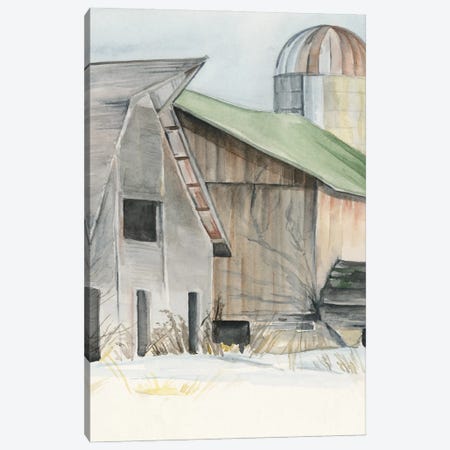 Winter Barn II Canvas Print #JPP158} by Jennifer Paxton Parker Canvas Wall Art