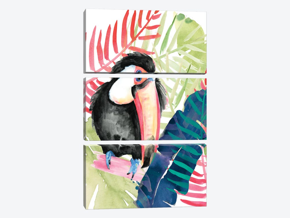 Toucan Palms II by Jennifer Paxton Parker 3-piece Canvas Wall Art