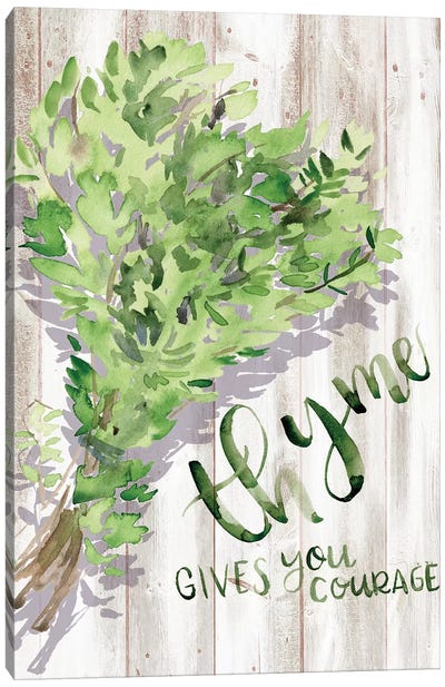 Green Witch IV Canvas Art Print - Herb Art