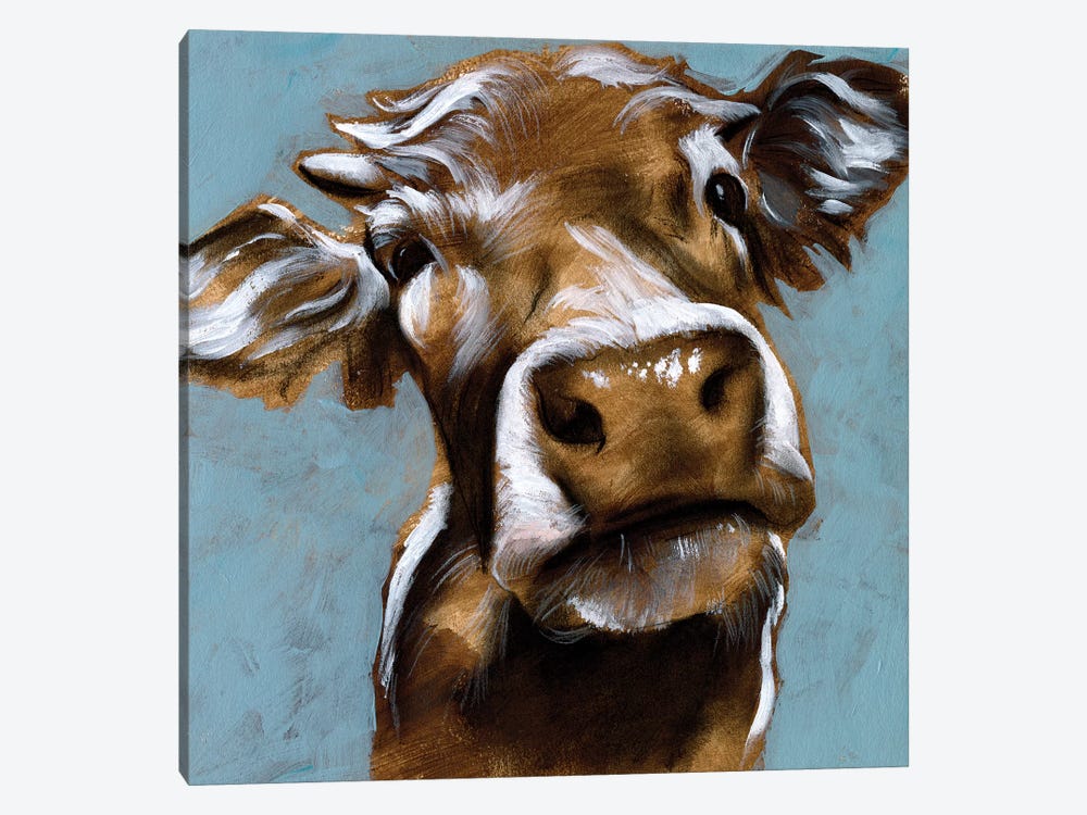 Cow Kisses I by Jennifer Paxton Parker 1-piece Canvas Art