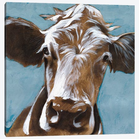 Cow Kisses II Canvas Print #JPP242} by Jennifer Paxton Parker Canvas Wall Art
