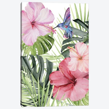 Hibiscus & Hummingbird II Art Print | Jennifer Paxton Parker | iCanvas