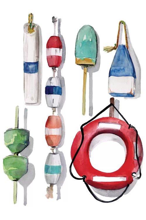 Watercolor Buoys II