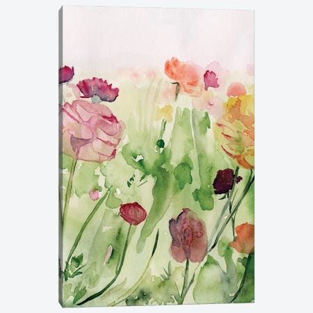 Among the Watercolor Wildflowers II Canvas Print #JPP284} by Jennifer Paxton Parker Canvas Print