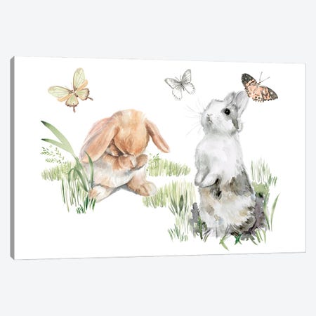 English Bunnies I Canvas Print #JPP293} by Jennifer Paxton Parker Canvas Art Print