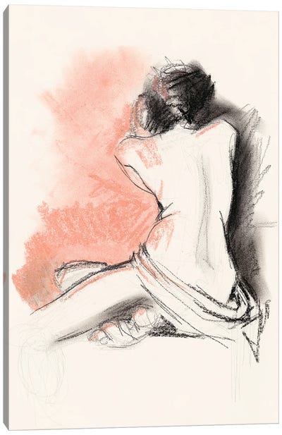 Figure Gesture III Canvas Art Print - Bathroom Nudes