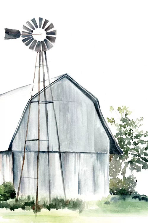 Watercolor Barn I