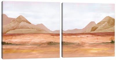 Desert Formation Diptych Canvas Art Print - Art Sets | Triptych & Diptych Wall Art