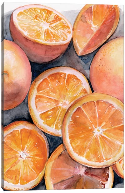 Fruit Slices III Canvas Art Print - Oranges