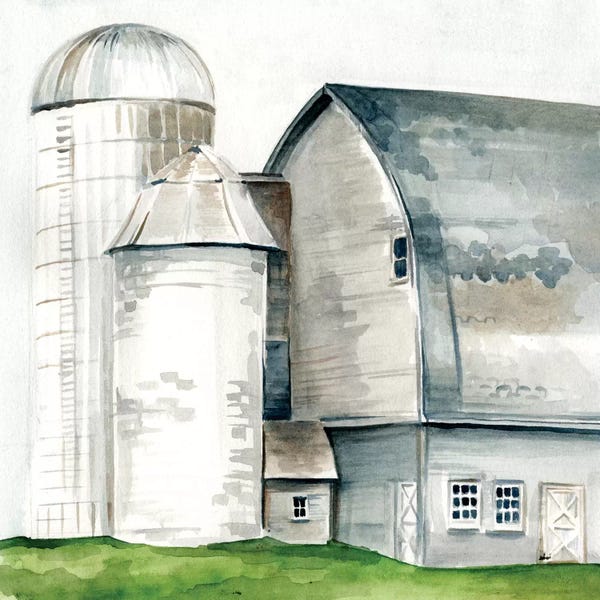 Farms: Watercolor Barn II by Jennifer Paxton Parker