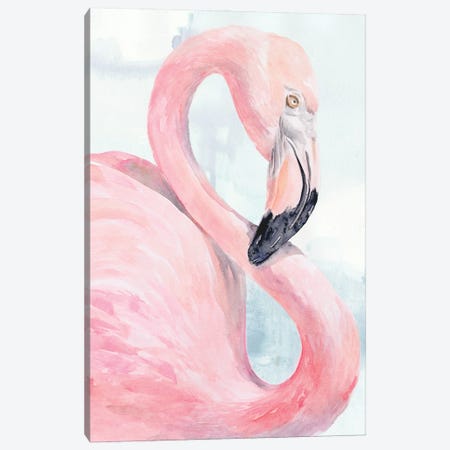Pink Flamingo Portrait I Canvas Print #JPP317} by Jennifer Paxton Parker Canvas Print