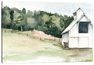Watercolor Barn III Canvas Art Print - Countryside Art