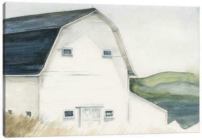 Watercolor Barn IV Canvas Art Print - Farm Art