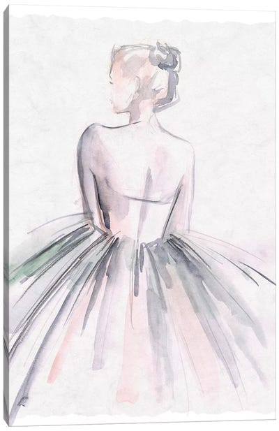 Watercolor Ballerina I Canvas Art Print - Dancer Art
