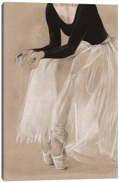 Ballet Study I Canvas Art Print - Dress & Gown Art